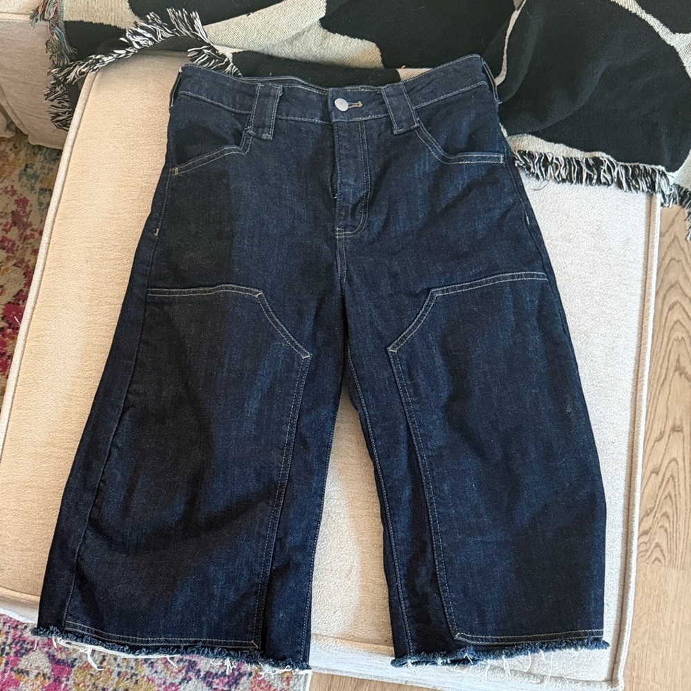 Pilcro Myra Low-Rise Carpenter Jeans: Cropped Barrel